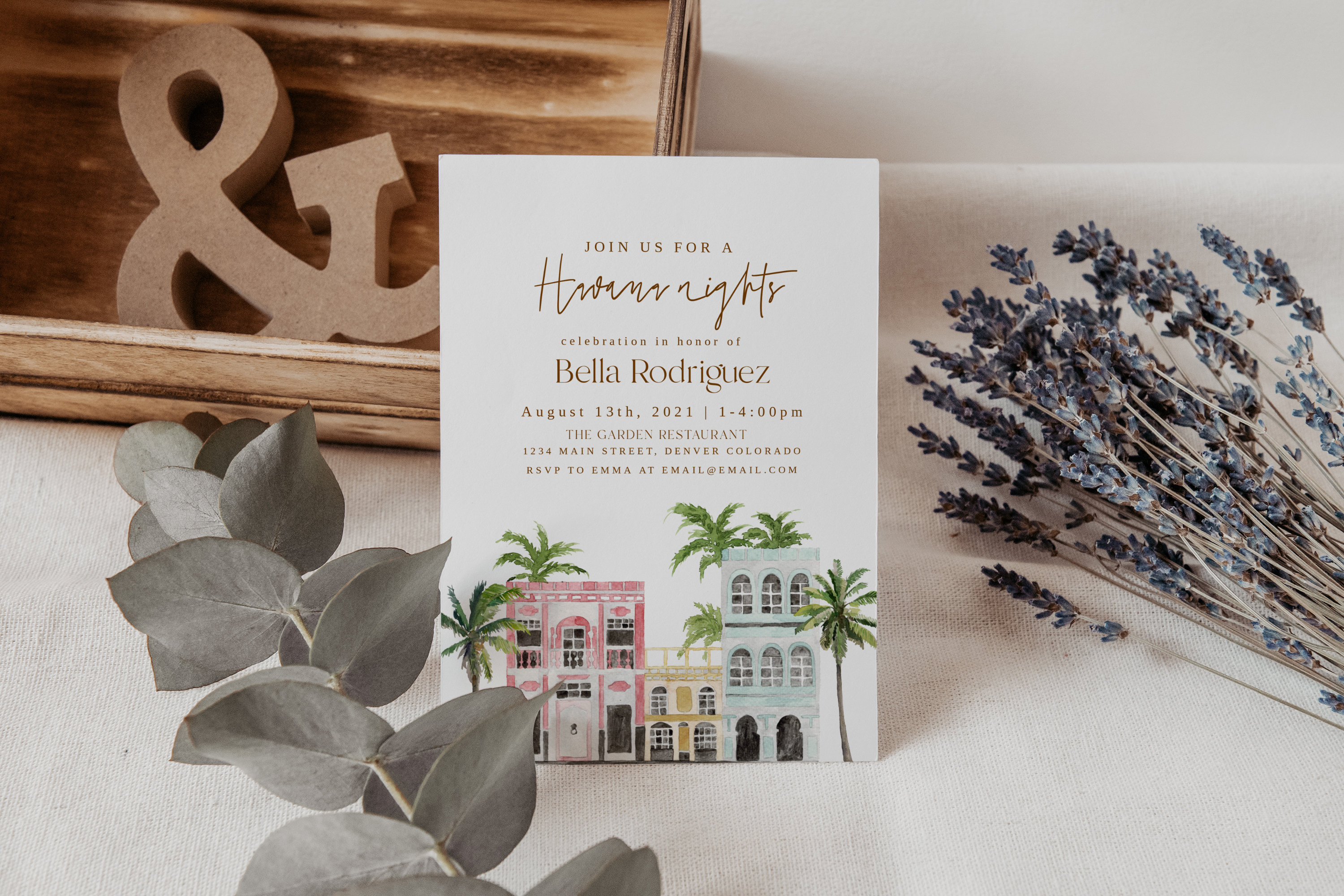 Havana Nights Birthday Invitation Template Havana Nights - Etsy