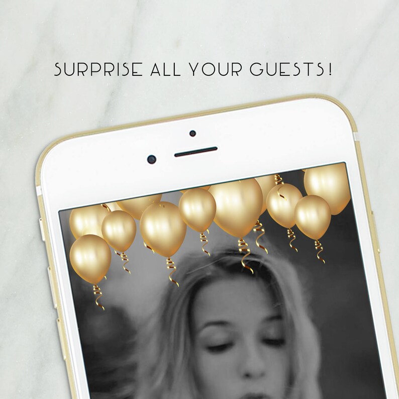 SALE Birthday Snapchat Filter GOLD Birthday Filter Etsy
