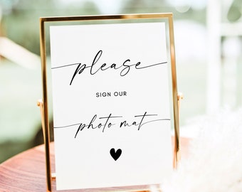 Please Sign Our Photo Mat, Wedding Signs, Please Sign, Wedding Guestbook Sign, Photo Mat Guest Book Sign, Wedding Decor Sign, Wedding Sign