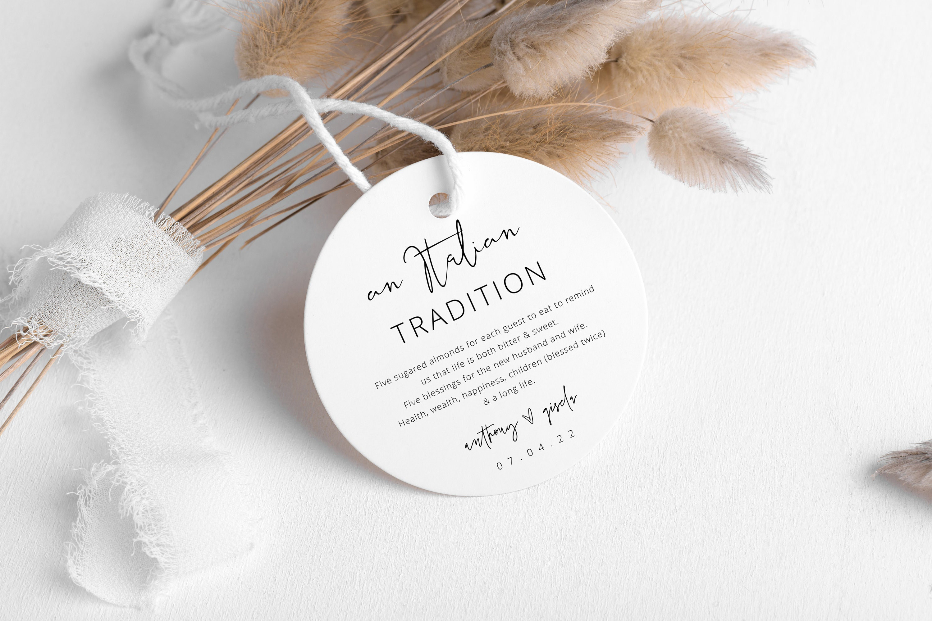 Five Sugared Almonds Italian Wedding Favors Editable Wedding - Etsy