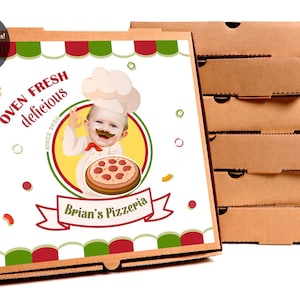 Pizza Box Printable Label, Pizza Birthday Party Decor, Pizza Gift Box, Personalized Pizza Gift, Chef Birthday Party Decor, Pizza Labels