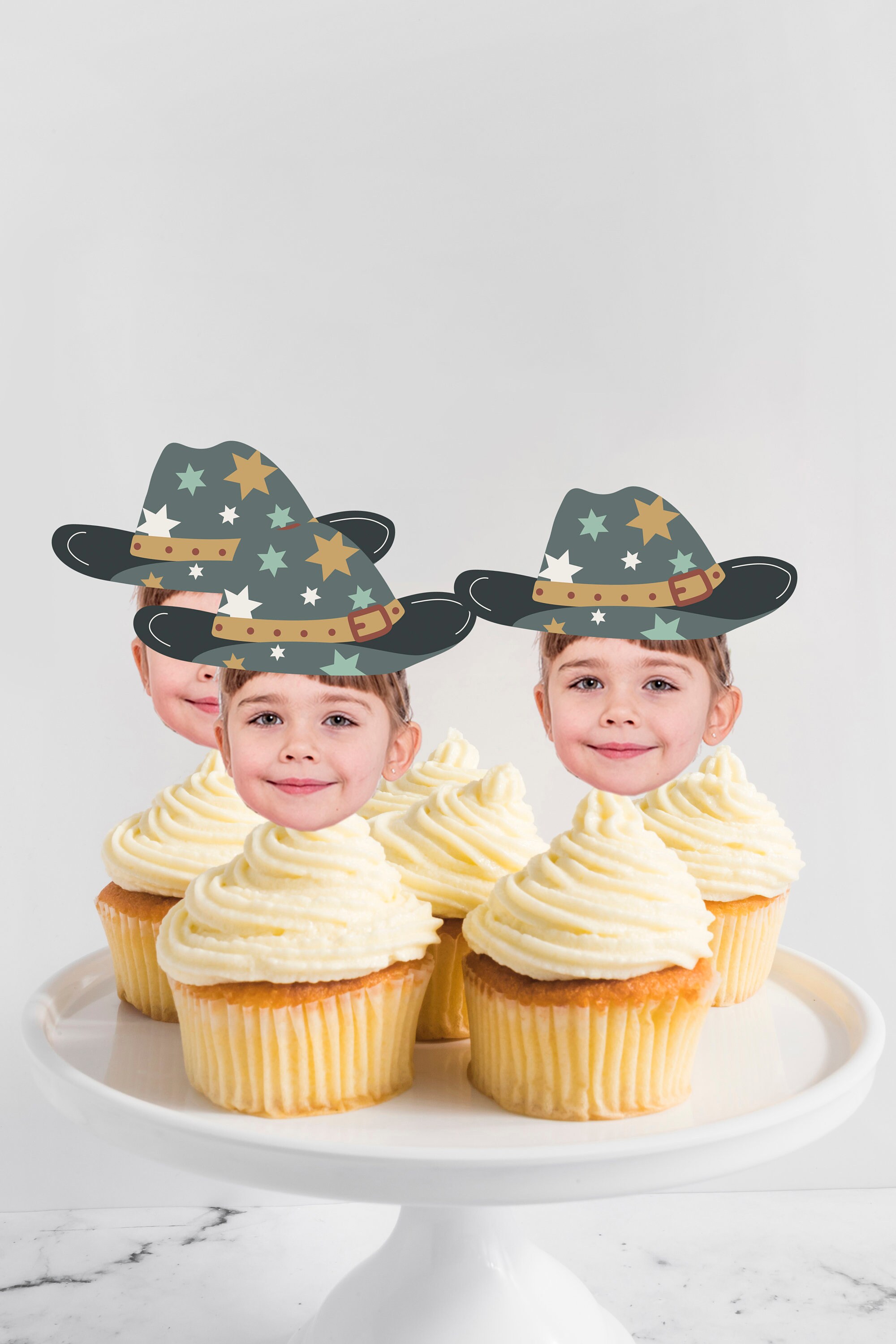 First Rodeo Birthday Cupcake Topper Printable, Retro Rodeo Birthday ...