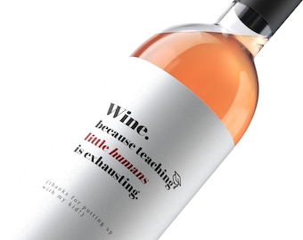 Cadeau de remerciement pour un professeur, Coffret cadeau de remerciement pour un enseignant, Étiquettes de vin de professeur, Cadeau pour un professeur, Cadeau d'un étudiant, Étiquettes de vin personnalisées