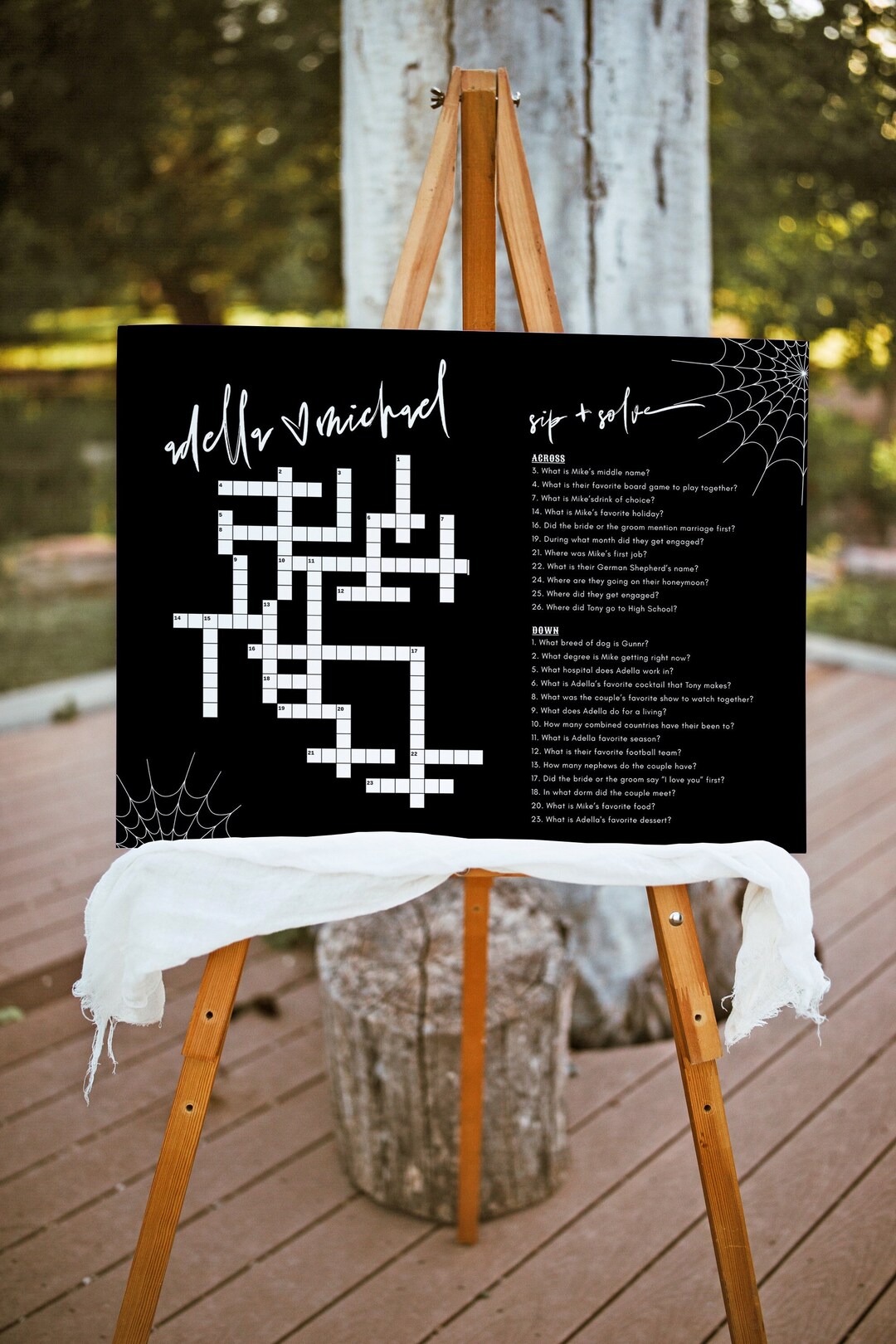 Halloween Wedding Crossword Puzzle, Halloween Wedding Decorations