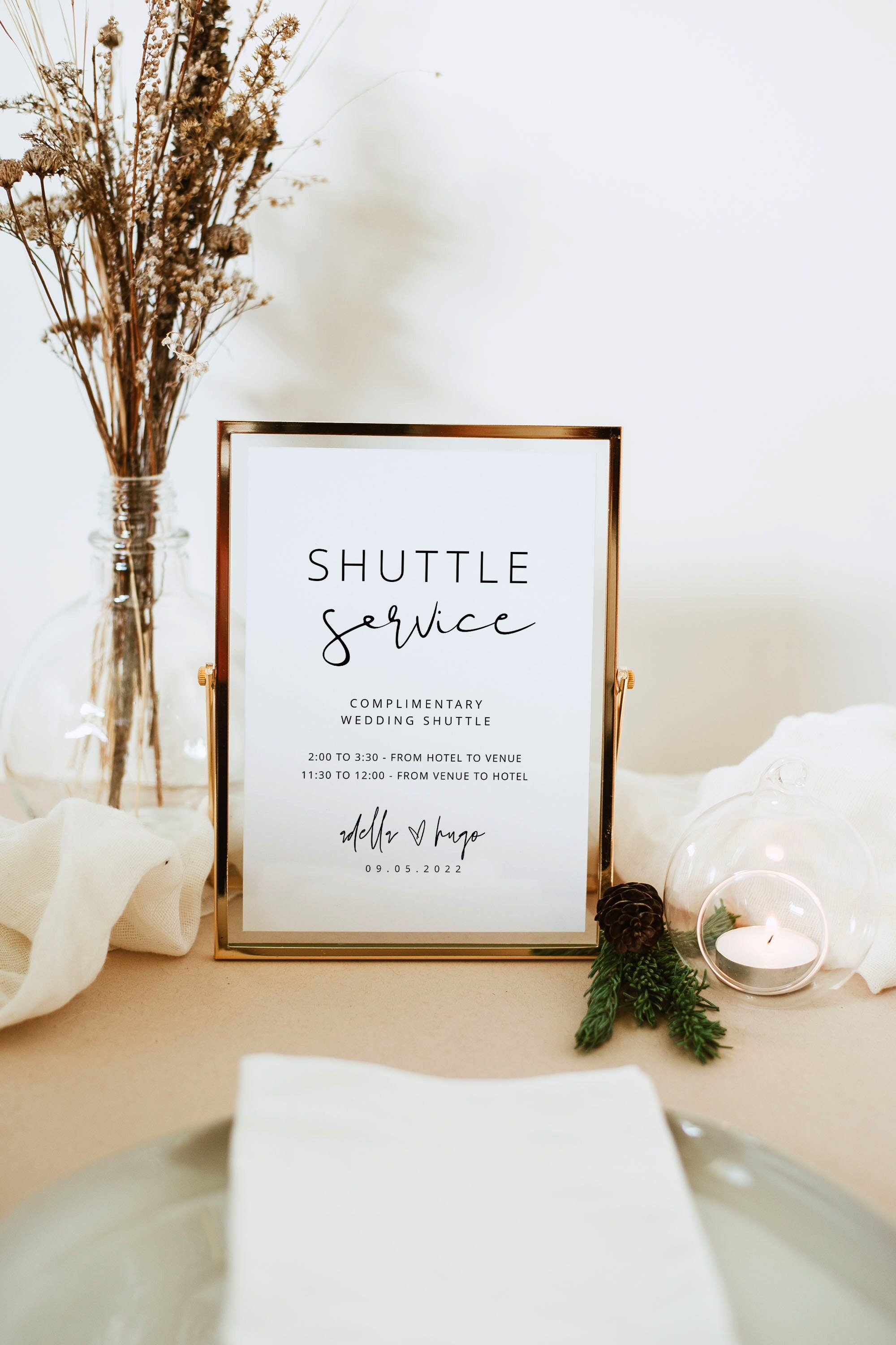 Shuttle Service Sign Wedding, Wedding Transportation Sign, Wedding ...
