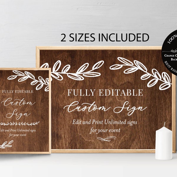 Diy Wedding Signs - Etsy