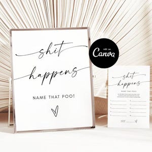 Dirty Diaper Baby Shower Games, Name That Poo Baby Shower Game, Shit Happens Name That Poo Baby Shower Game, Guess Chocolate Bar Game