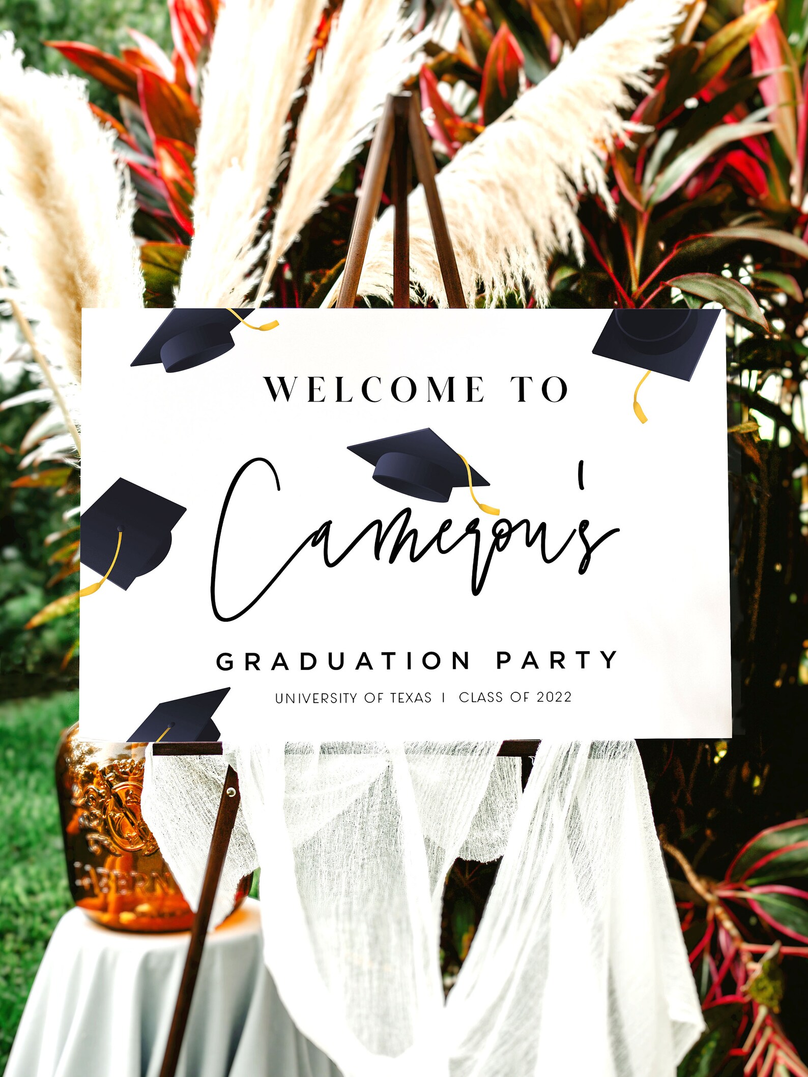 ELLIA Modern Graduation Welcome Sign Editable Graduation - Etsy