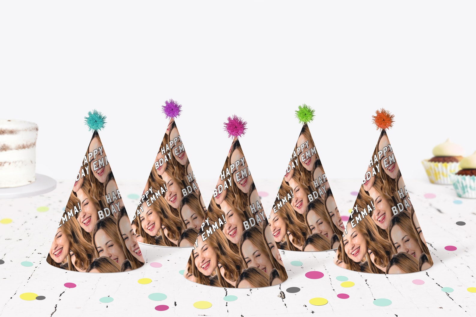 Cappelli Da Festa Compleanno Bambini | 12 Pezzi Colorati | Cono Decorato | Elastico Regolabile | Per Feste