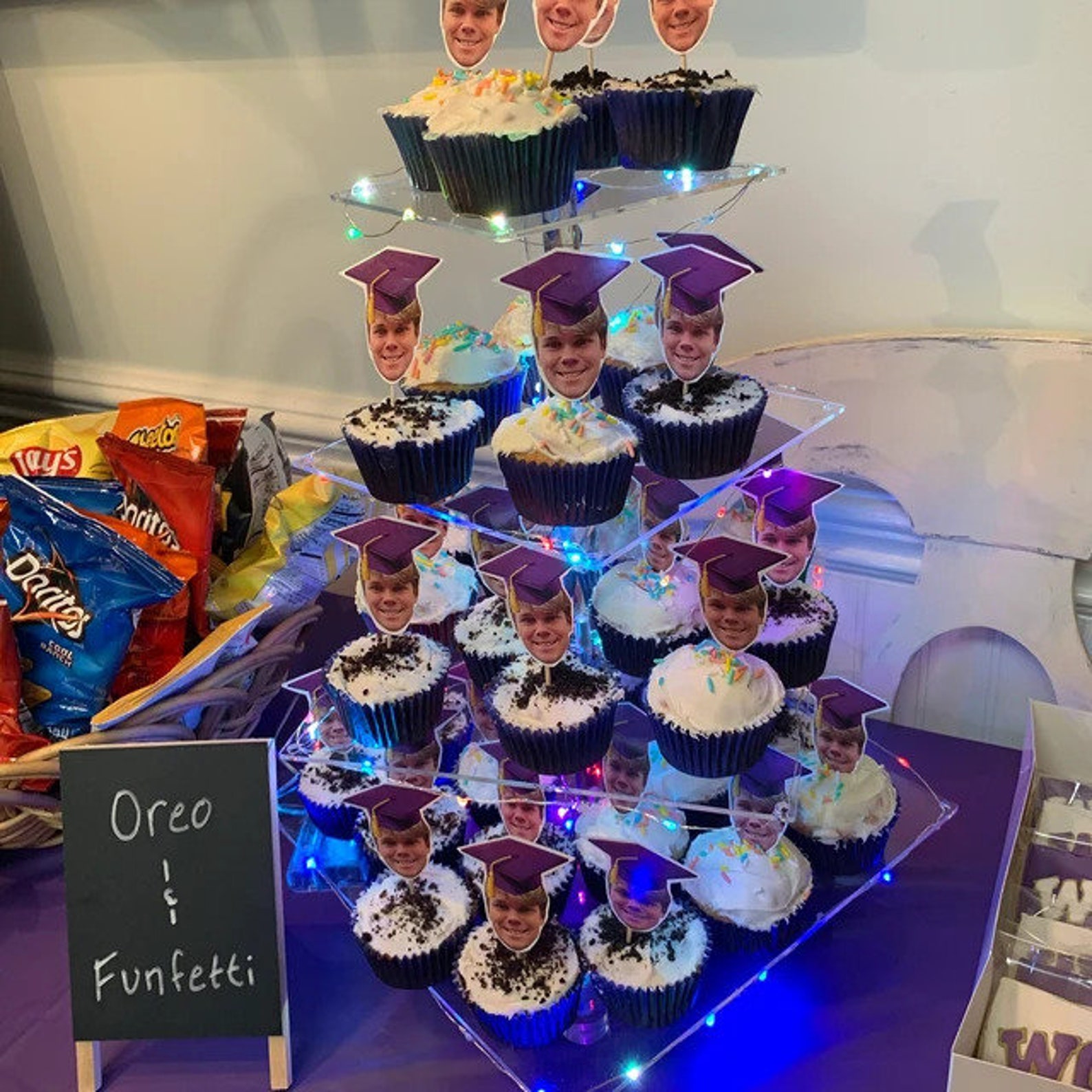 Graduation Hat Cupcake Toppers Graduation Party Decorations Etsy