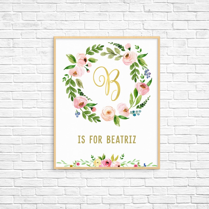 Nursery Name Letters Printable Baby Name Wall Art Sign Etsy