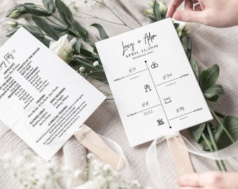 Wedding Program Timeline Template Download, Infographic Wedding Program Template, Catholic Wedding Program, Modern Ceremony Program, DIY