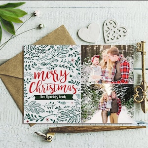 Carte photo de Noël, Carte de Noël imprimable, Carte photo de Noël rustique, Carte de Noël vintage, Carte photo de Noël, Carte de Noël