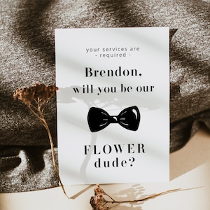 Flower Dude Vorschlag, Willst du unser Flower Dude sein, Digital, Vorlage, Blumen Bro, Vorschlag Karte Lustig, Hochzeitsfeier, Groomsman Vorschlag DIY