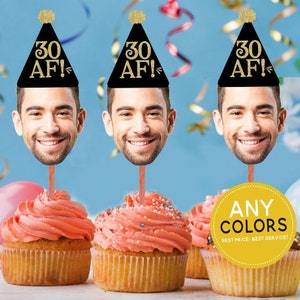 Photo Cupcake Toppers Birthday, Funny Cupcake Topper, Cake Toppers ...