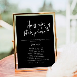 Blow Up Their Phone Sign, Wedding Table Games, Take Action Game, Blow Up Their Phones Wedding Game, I Spy Wedding Game, Table Party Games
