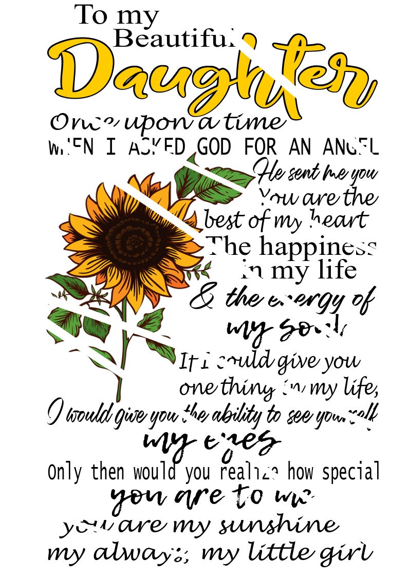 To my beautiful daughter sunflowers Etsy