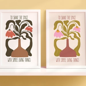 Para compartilhar o espaço com coisas simples de vida Imprimir - Primeira impressão - Impressão de arte - Arte de parede - Impressão em papel fosco - Frete grátis