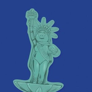 Miss Piggy Lady Liberty Sticker - Muppetvision Sticker - Matte Vinyl Sticker