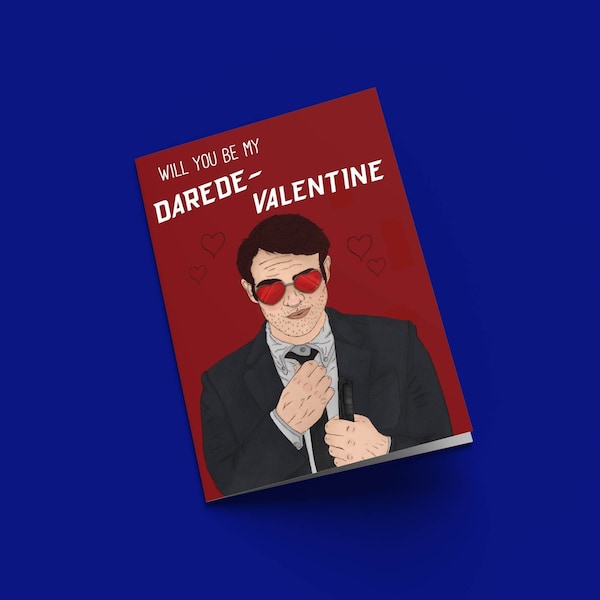 Digital Download Valentine's Day Printable Greeting Card - Daredevil Valentine Card - Matt Murdock Valentine Card