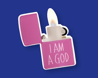 I Am A God Sticker - Jennifer&#39;s Body Sticker -  Halloween Sticker - Matte Vinyl Sticker