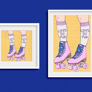 Life&#39;s So Fun Print - Silk Chiffon Print - Physical Art Print - Size Options - Free Shipping