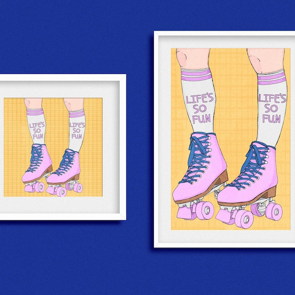 Life's So Fun Print - Silk Chiffon Print - Physical Art Print - Size Options - Free Shipping