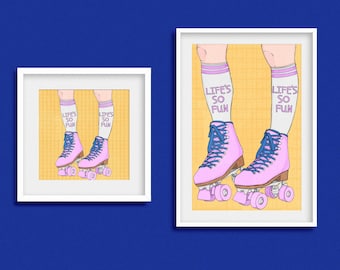 Life&#39;s So Fun Print - Silk Chiffon Print - Physical Art Print - Size Options - Free Shipping