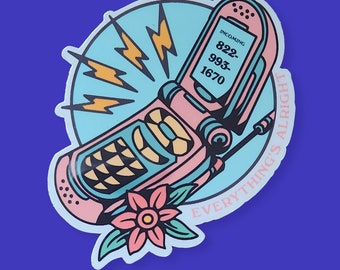 Everything's Alright Sticker - She Calls Me Back Sticker - Matte Vinyl Sticker