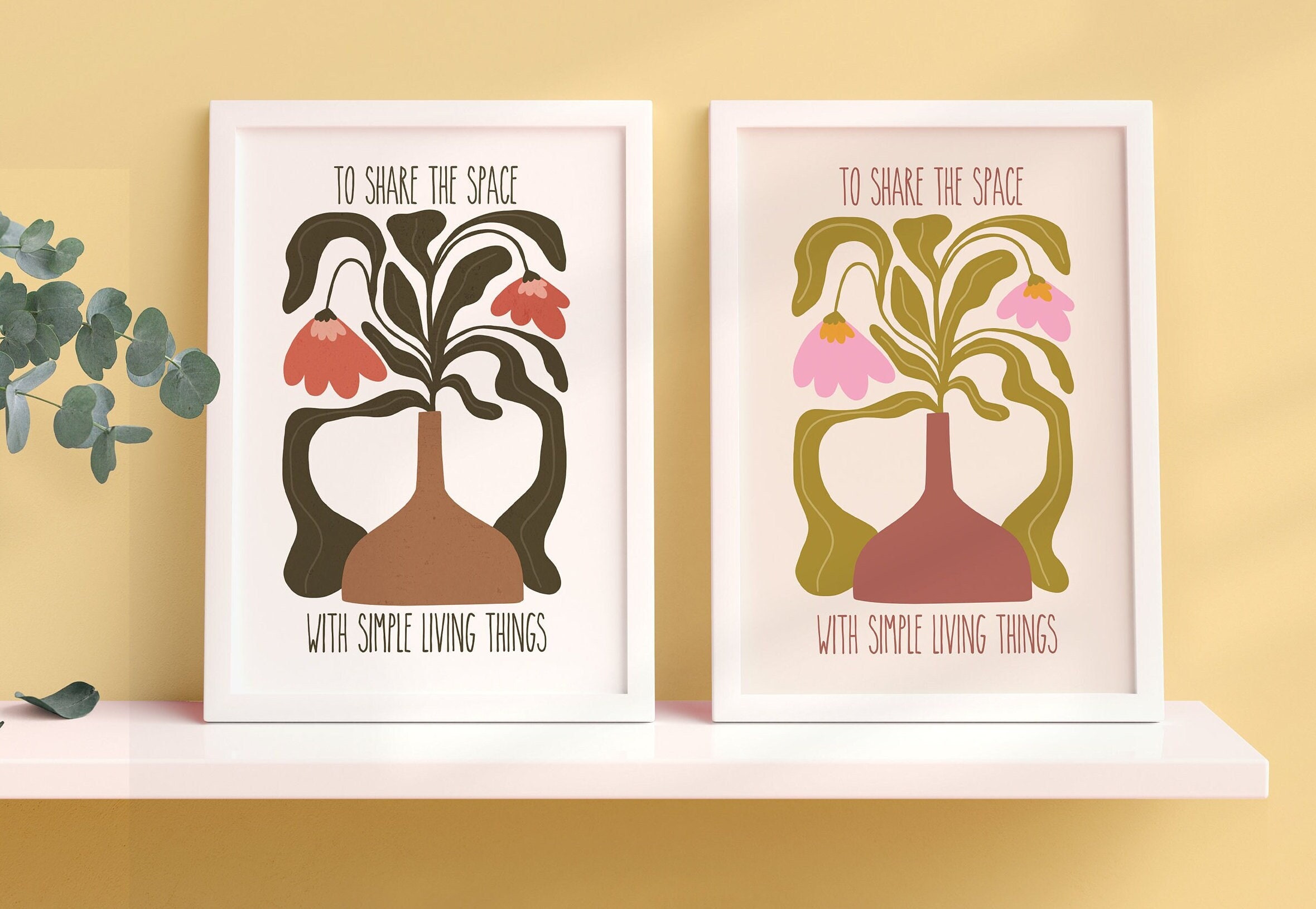 To Share the Space with Simple Living Things Print - First Time Print - Art Print - Wall Art -  Matte Paper Print - Free Shipping