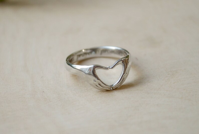 Silver Claddagh Ring Fede Ring Promise Ring for Her Hands - Etsy