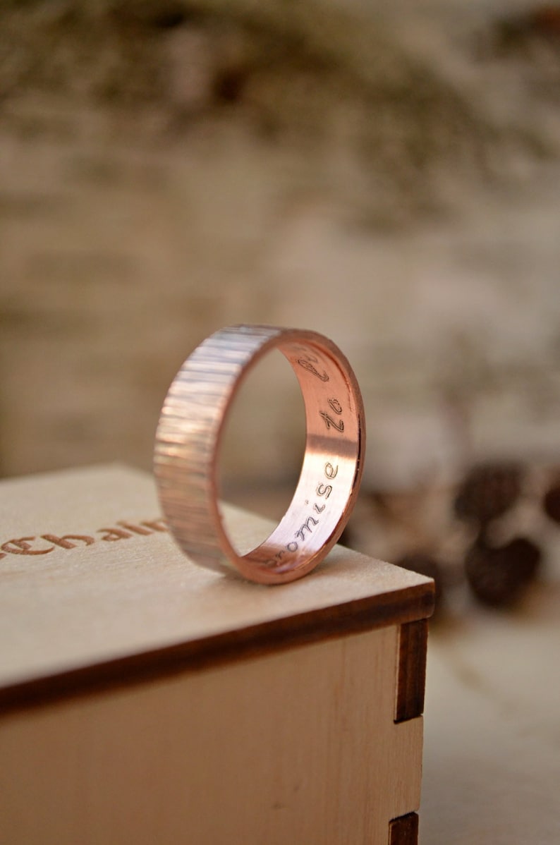 Copper Promise Ring Copper Anniversary Gifts for Men for Him Etsy
