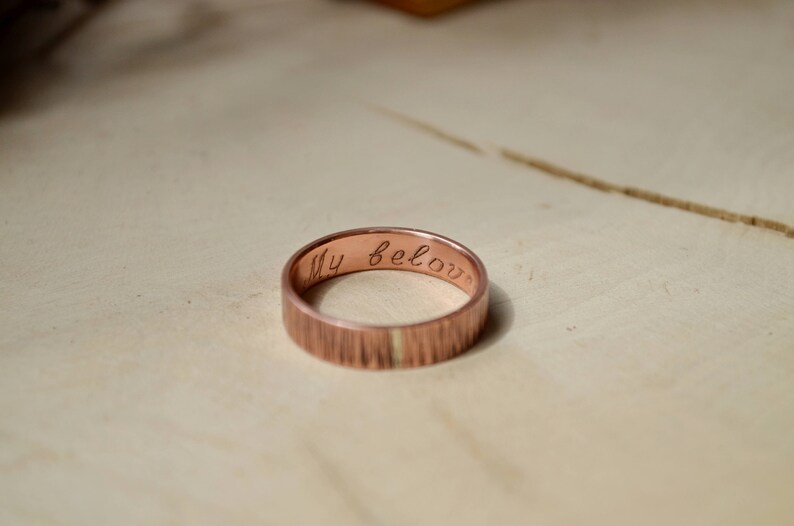 Copper Promise Ring Copper Anniversary Gifts for Men for Him Etsy
