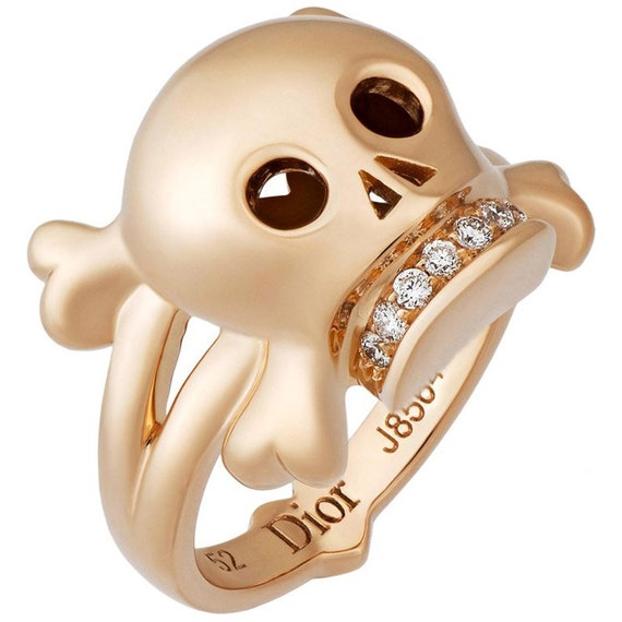 dior skull ring