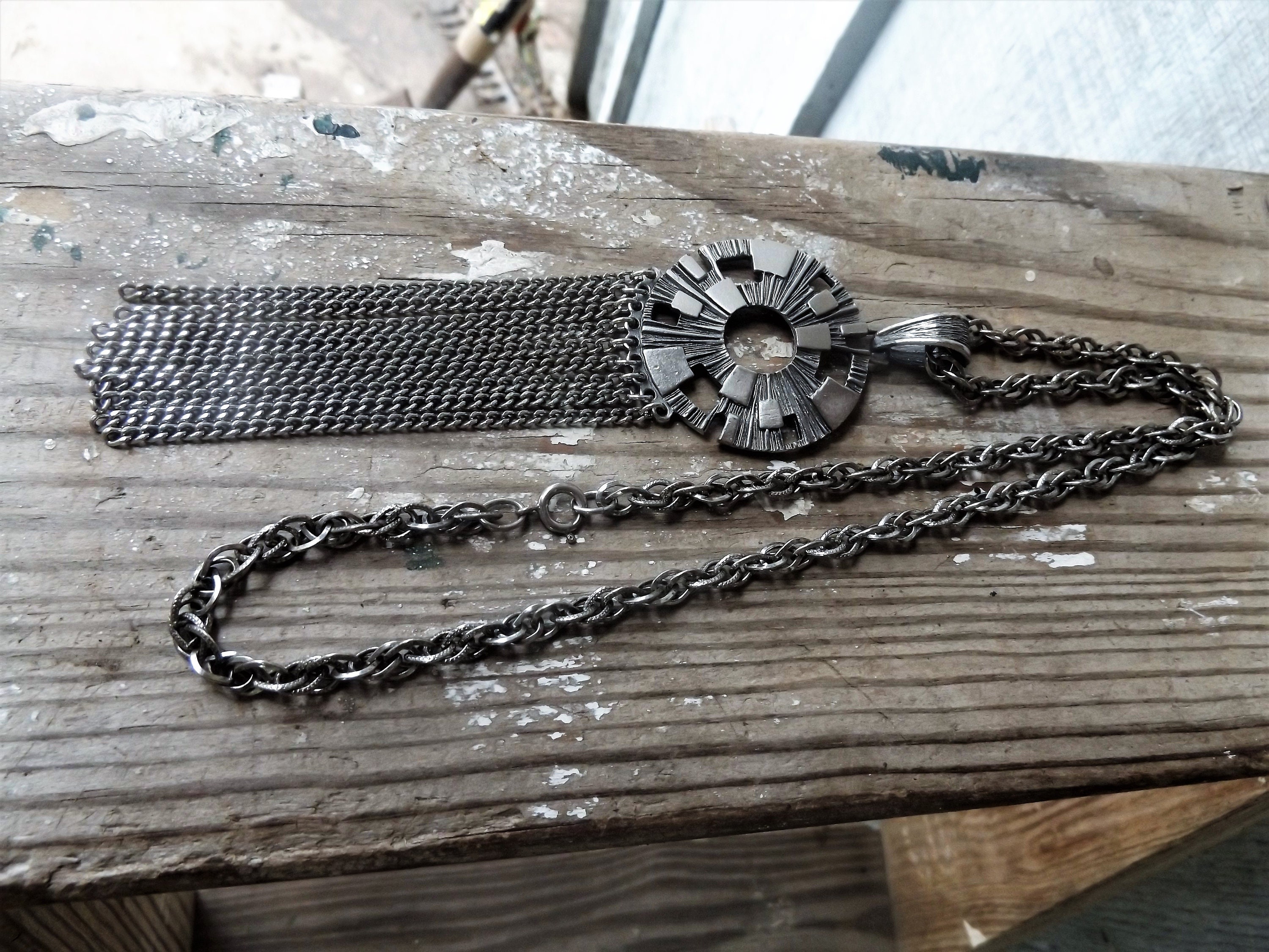 Collar Sarah Coventry Spanish Moss. tono plateado Etsy