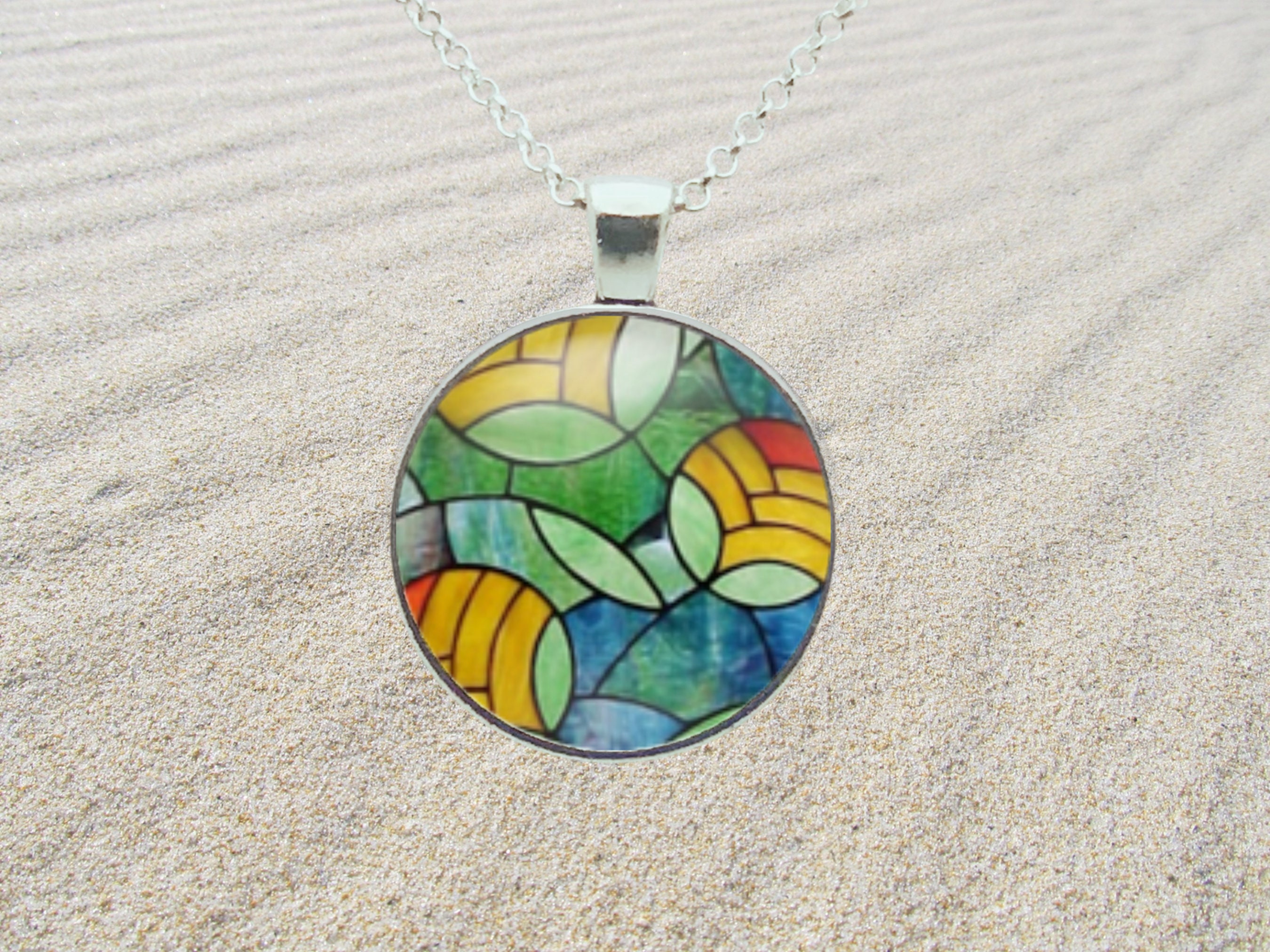 STAINED GLASS FLOWER Necklace Fused Blue Yellow Orange Red Big Tulip Gift  for Girlfriend Daughter Woman Mother Floral Pendant Nature Jewelry - Etsy | Stained  glass necklace, Stained glass crafts, Stained glass jewelry