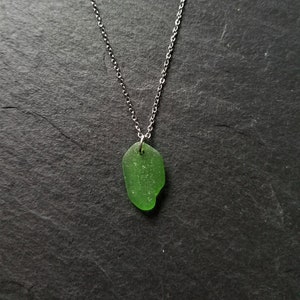 Sea Glass Necklace, Green, Real, Beach Glass, Sea Glass, Natural, Summer, One of a kind, Gift, Pendant, Ocean, Sea, Unique, Jewellery
