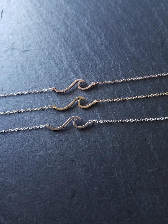 Mountain Range Bracelet Gold on Sterling Silver Adjustable Double Layer Chain Mountain Range Bracelet Gold on Sterling Silver Adjustable Double Layer Chain