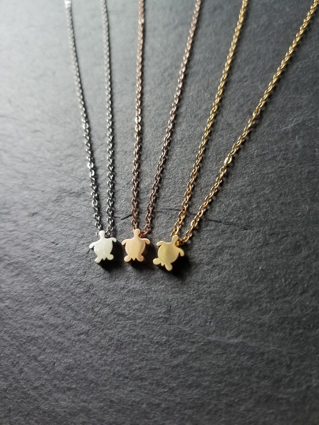 Turtle Chain Necklace , Mini Turtle Chain Necklace , Jewellery , Jewelry , Tiny ...