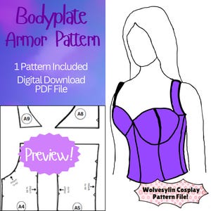 Female Cosplay Breastplate armor collection - 3 styles included - Knightly Chest Armor for Women - PDF file download