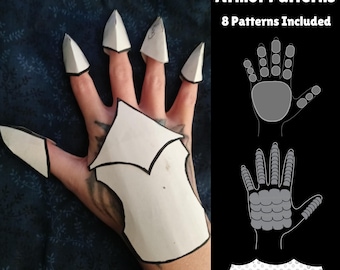 Colección de patrones de armadura de guantelete, accesorios de armadura de mano para hacer tus propios disfraces de cosplay para ferias renacentistas - pdf