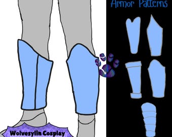 Colección de patrones de armadura de muñequeras: plantilla de cosplay de fantasía para crear disfraces o proyectos de cosplay (PDF)