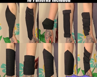 Patrones para brazaletes - 10 patrones - Plantillas para manualidades de cosplay que puedes usar con goma eva para crear tus propios disfraces - Archivo PDF