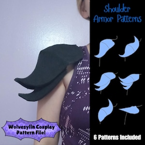 Pauldron shoulder armor pattern bundle warrior costume - Beginner friendly template collection for cosplay projects - PDF file