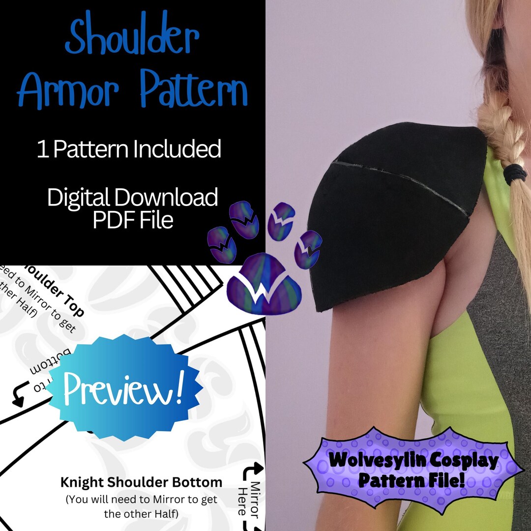 Basic Shoulder Armor Pattern - Round Armour Eve Foam Template Ideal for ...