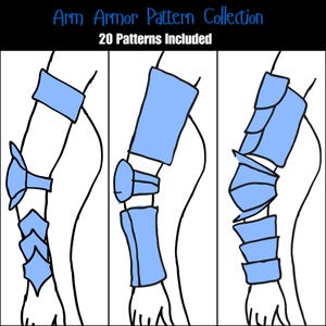 Armpantsercollectie: 20 patronen, waaronder elleboog, bovenarm en bracers voor het maken van je eigen cosplaykostuums