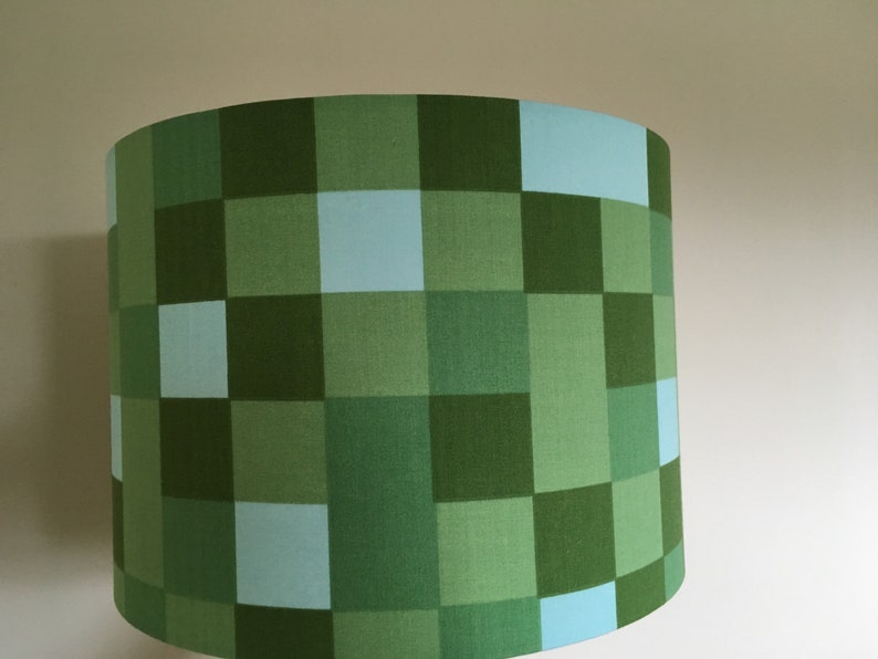 Squares Fabric Ceiling Light Shade or Table Lampshade 30cm Diameter x 20cm high Grey Pixel Squares Fabric Ceiling Light Shade or Table Lampshade 30cm Diameter x 20cm high Grey Pixel