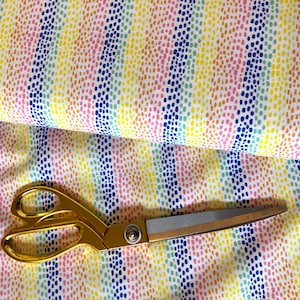Rainbow dots fabric, cut to size and sold by the half metre, extra wide