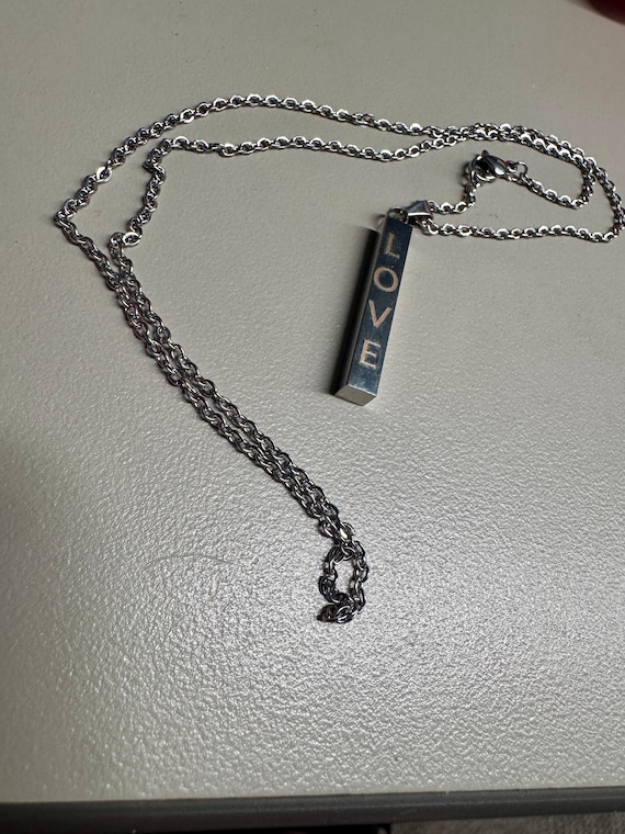 Custom Laser Engraved Stainless Steel Rectangle Pendant Necklace – Sleek  Personalized!