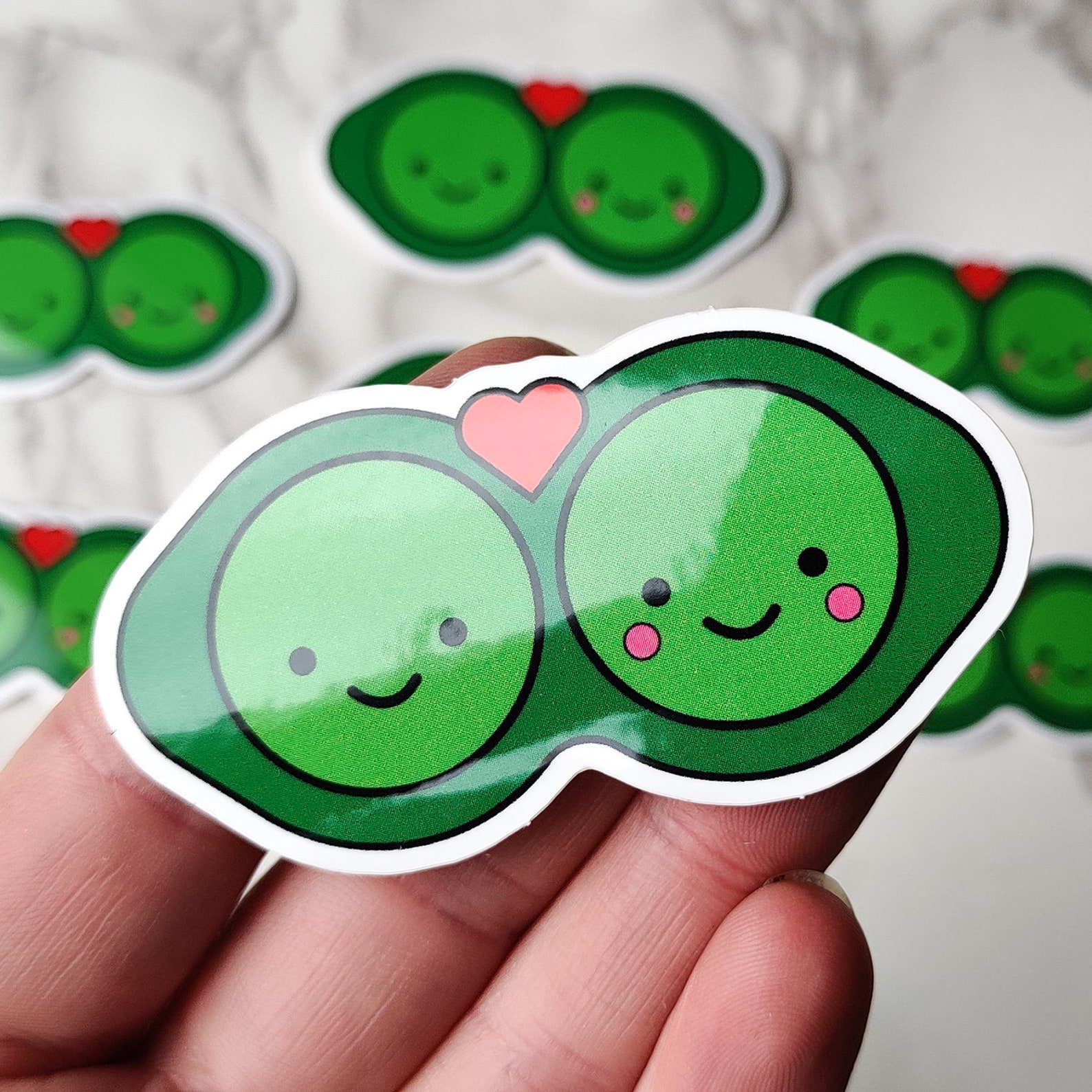 Two Peas in a Pod sticker pack 7 stickers Etsy